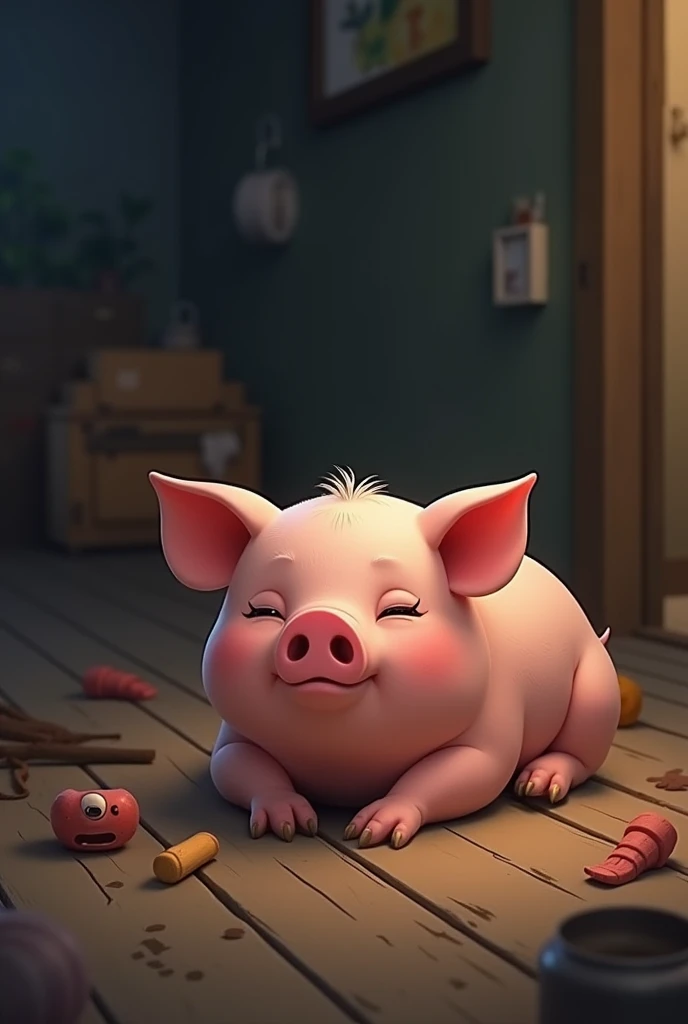 Mini pig is kill