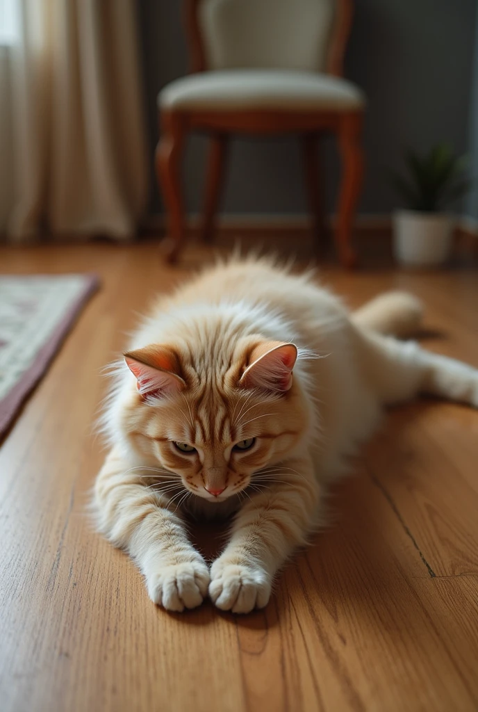 A girl sites on floor and spreading there legs and showing hairy pussy