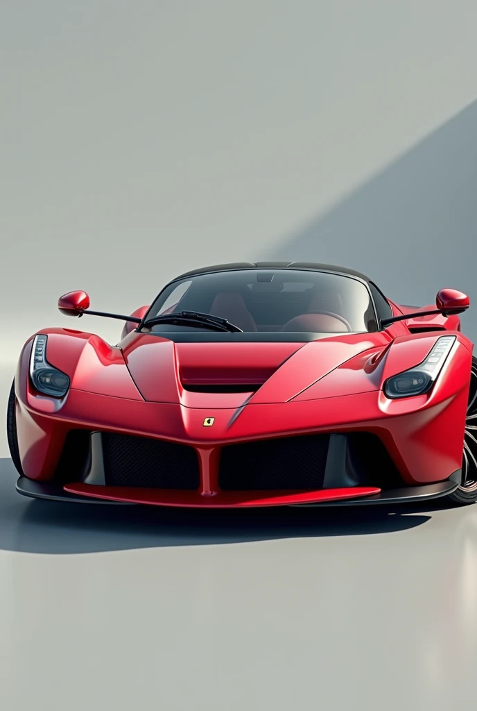 Ferrari F80 in red and black rims from the front