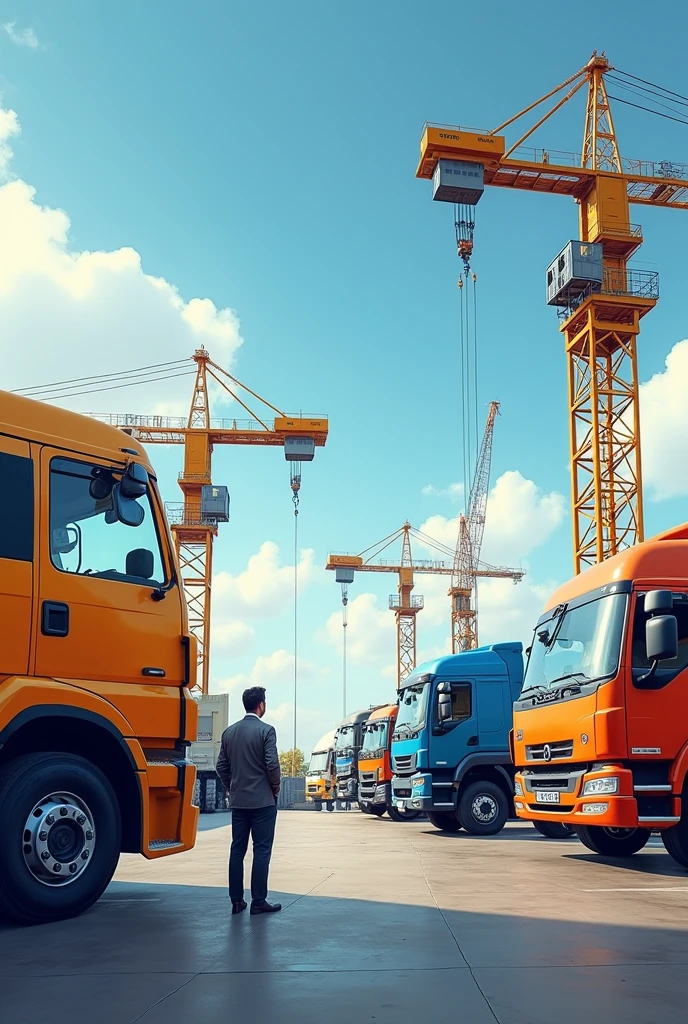 Sale of tractor trucks, trucks and cranes