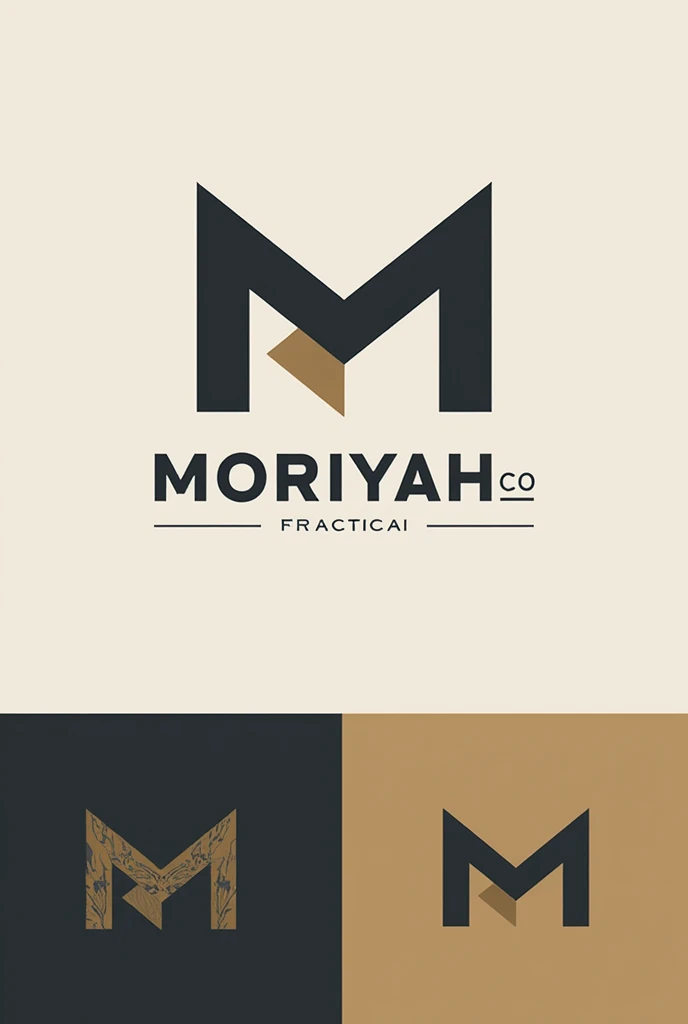 a modern and minimalist logo design for a men's clothing brand Moriyah.co, a sleek and stylish logo with geometric shapes, clean lines, and a sophisticated color palette, a high-quality, conceptual, and visually impactful logo design