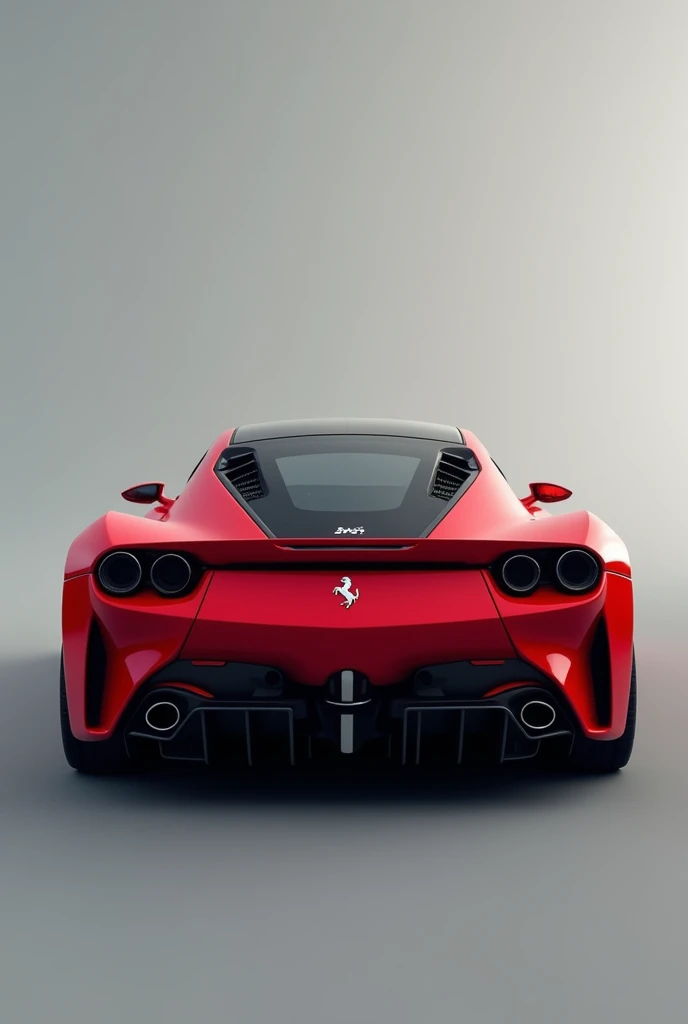 Ferrari F80 in red and black rims from behind