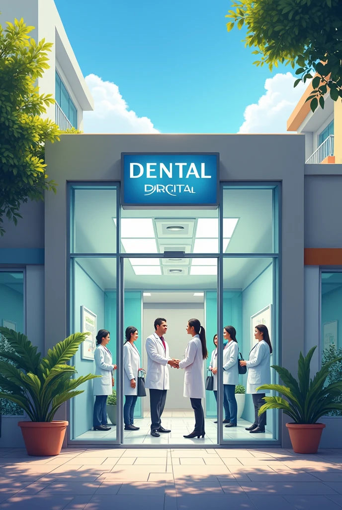Generate an advertising image about a dental clinic located in the city of El Alto.