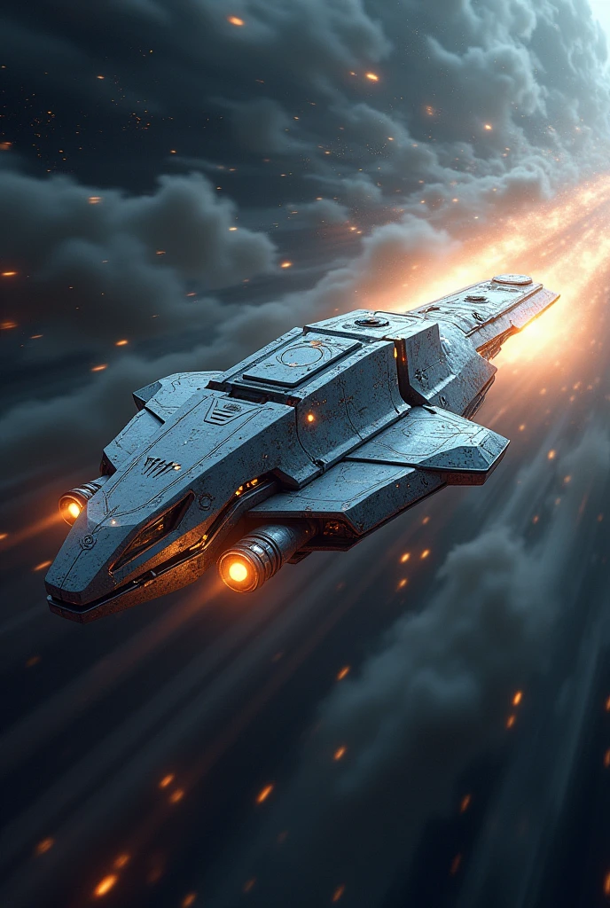 a highly detailed and realistic digital painting of an extraterrestrial reptilian civilization's spacecraft, traveling at the speed of light through deep space, quantum leap, extraordinary image of maximum creativity, 8k, hyperrealistic, intricate details, dramatic lighting, glowing engines, metallic textures, alien technology, cosmic background, volumetric fog, cinematic composition