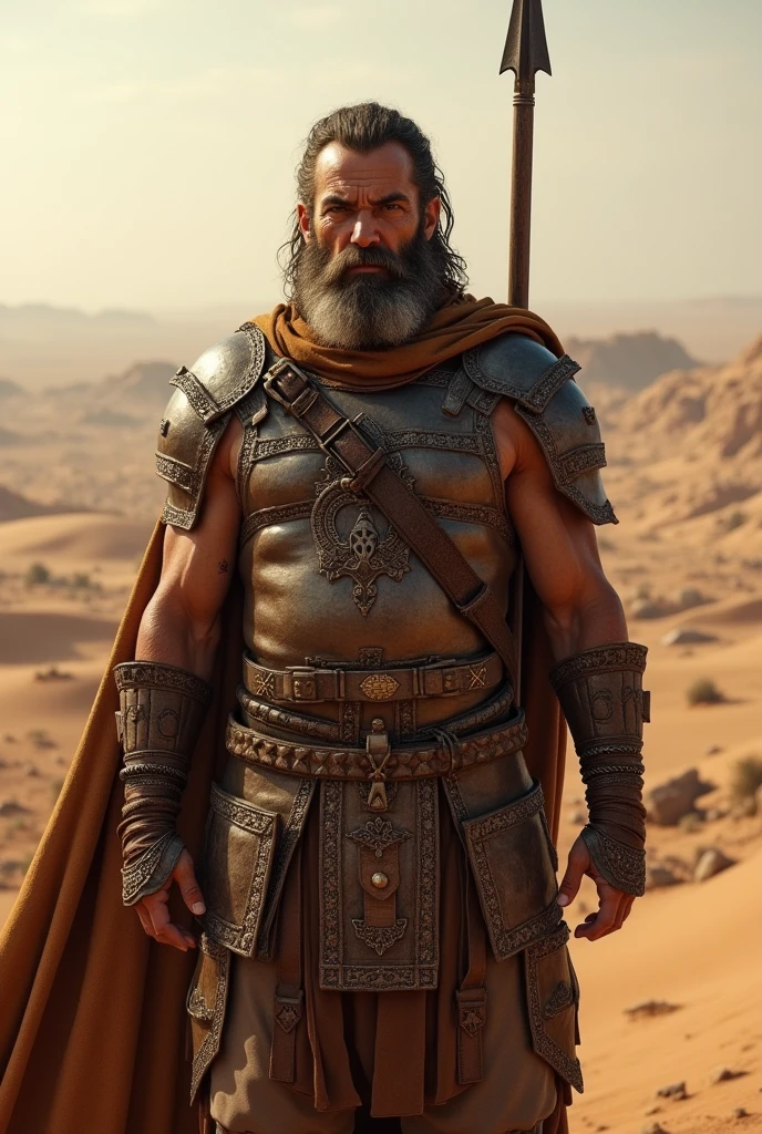 a warrior of Israel from the time of King David, seen from the front realistic photo style