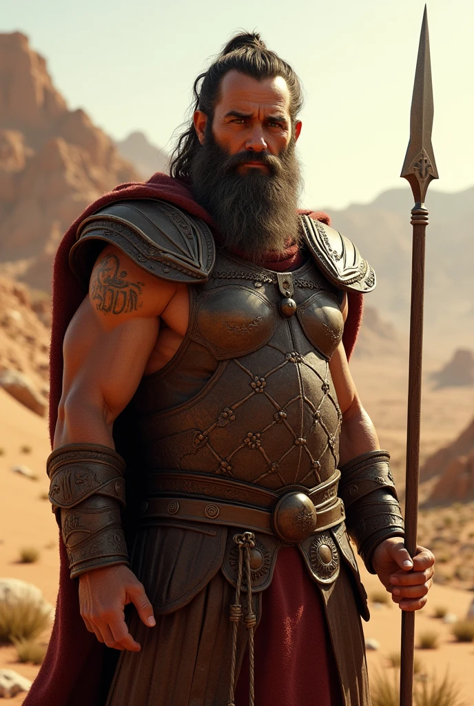 a warrior of Israel from the time of King David, seen from the front realistic photo style