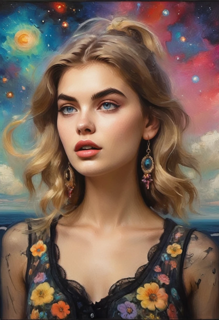 (ahegao!)[((Young teen Brighton Sharbino, the expression of a nirvana face)), long tongue, Cute Black Chaos Bob To The Wind, baroque:20]:BG[Nebula] (Art by Mordecai-Ardon), Lush watercolor palette canvas/acrylic, Intricate, Extreme detailing, Complex key, ((Single Shot)), ((Best Quality)), ((Masterpiece)) , ( (Realistic)), (IDEAL), 8K, impressionism: 0.2 Обои Full HD
