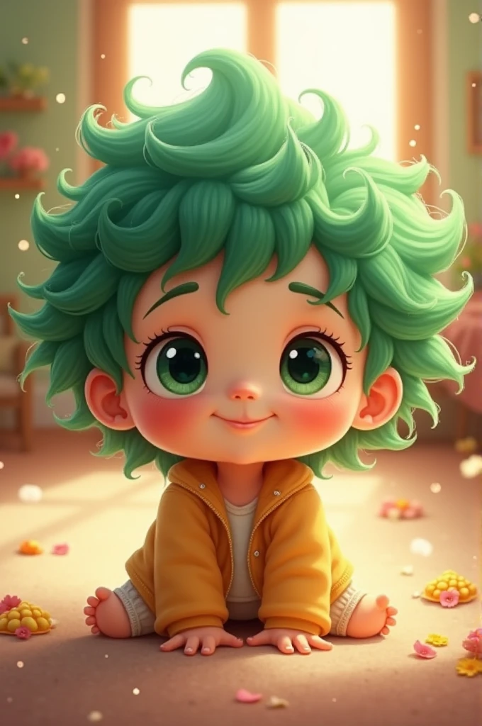 A cute green hair BB