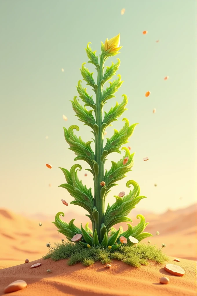 Plant in the middle of the desert 