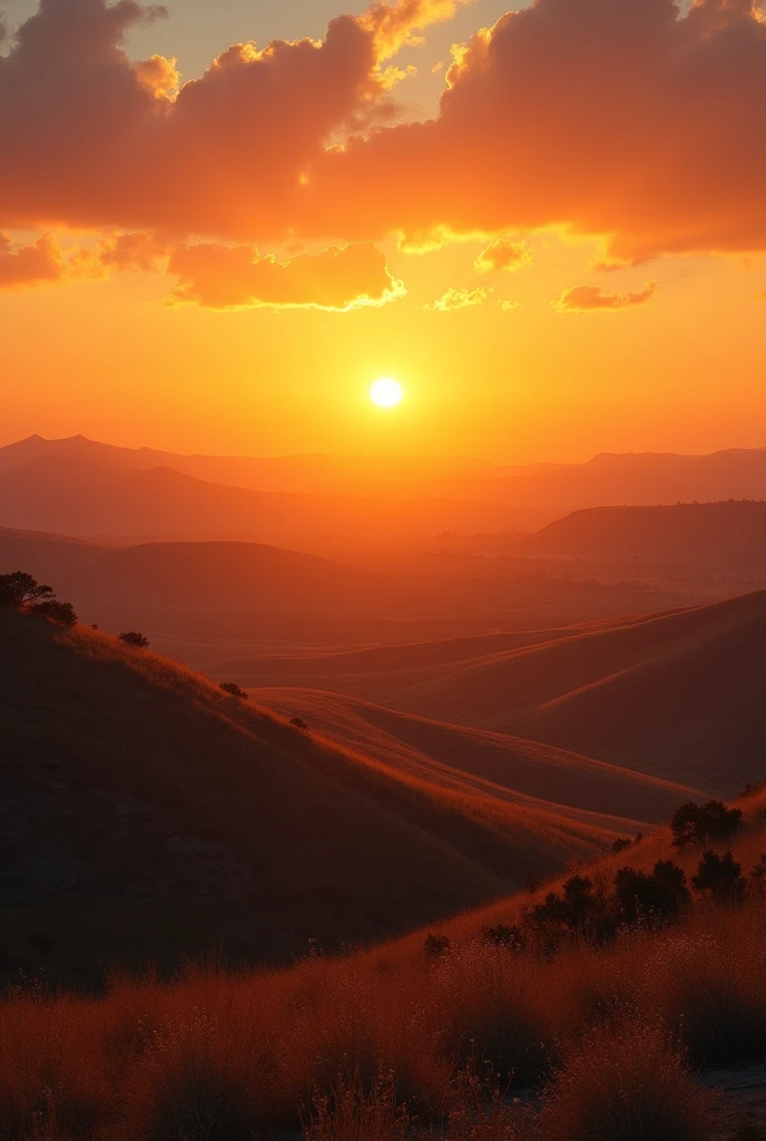 sunset in Texas , soft , hd quality, portrait view