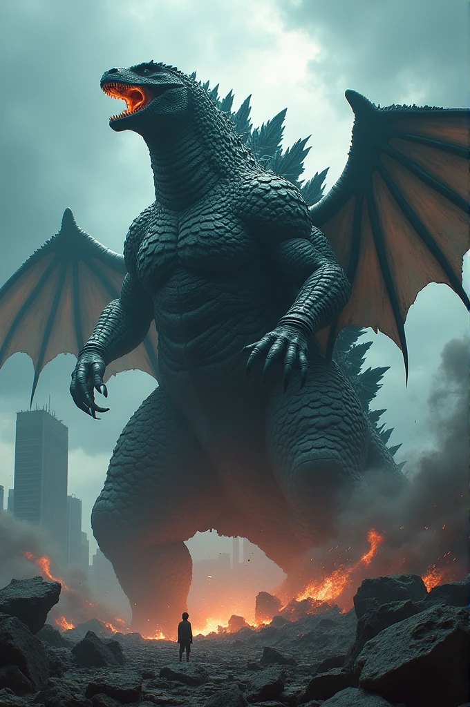 A fusion between Godzilla and Otachi