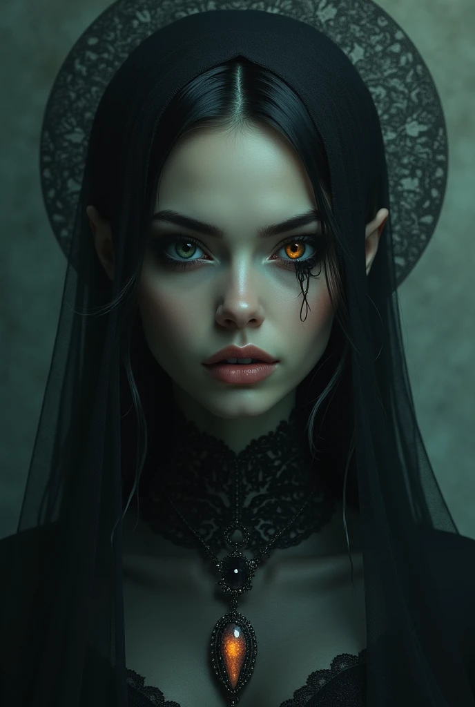 a woman with one eye