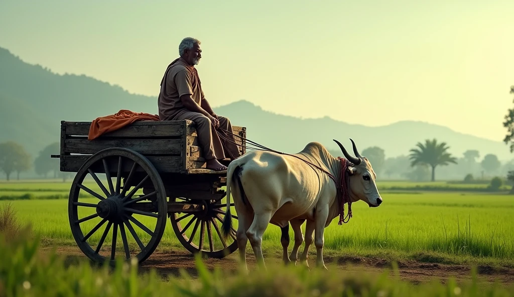 भारतीय किसान जब बैलगाड़ी से जाने लगा तब एक आदमी ने बात बोली
