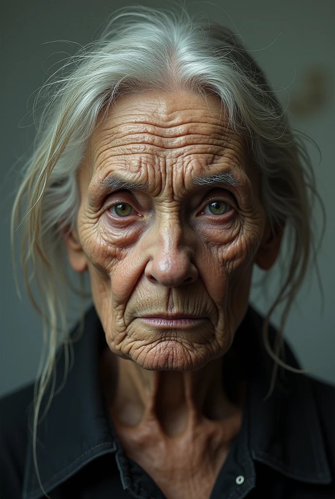 an old woman without an eye