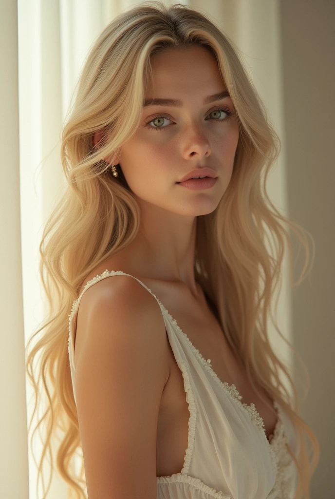Make a blonde woman