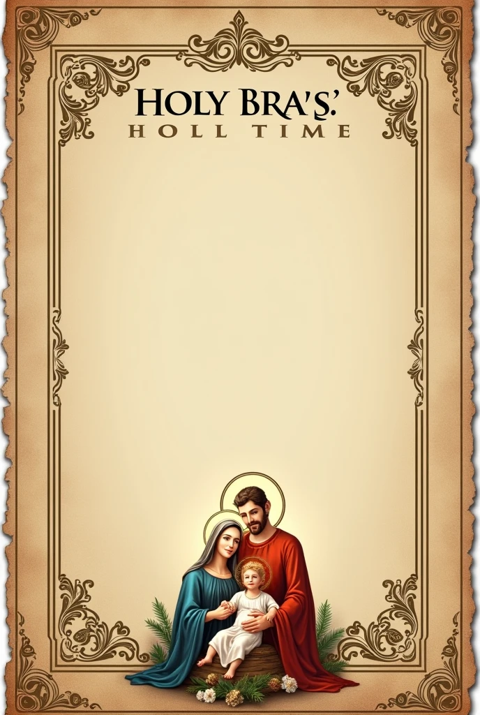 Ticket paper with the Holy Family at the bottom