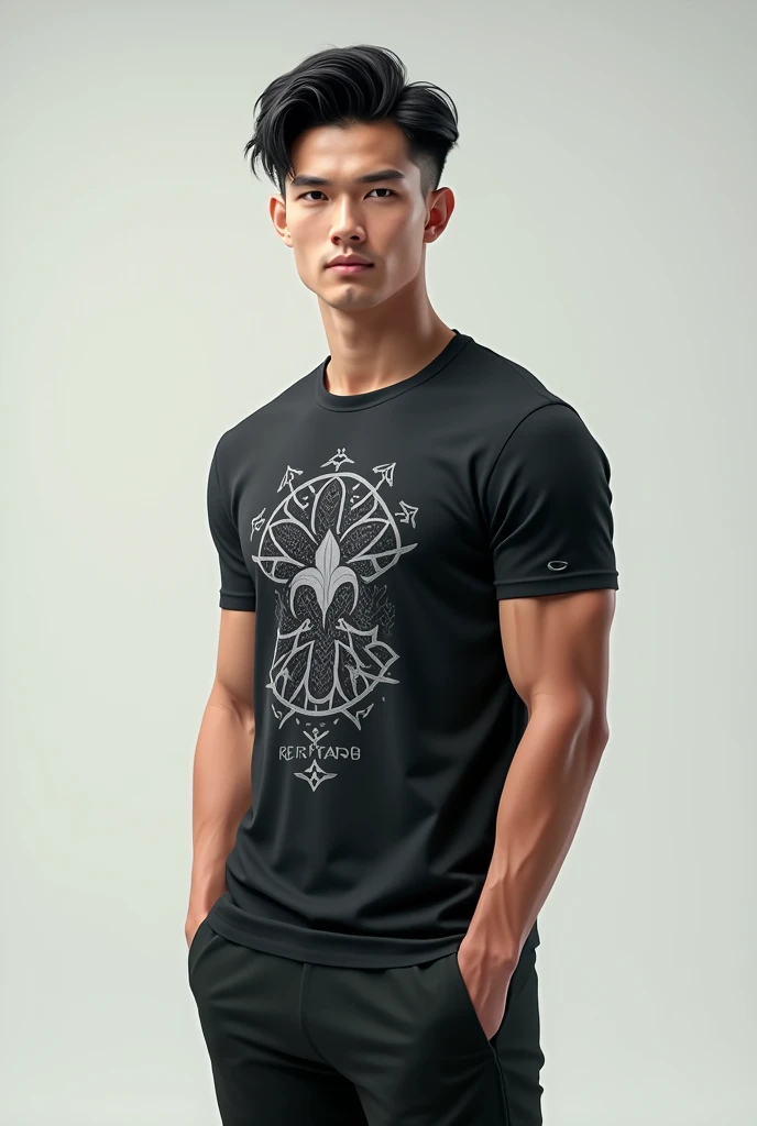 Male avatar wearing a custom Hyunda brand shirt