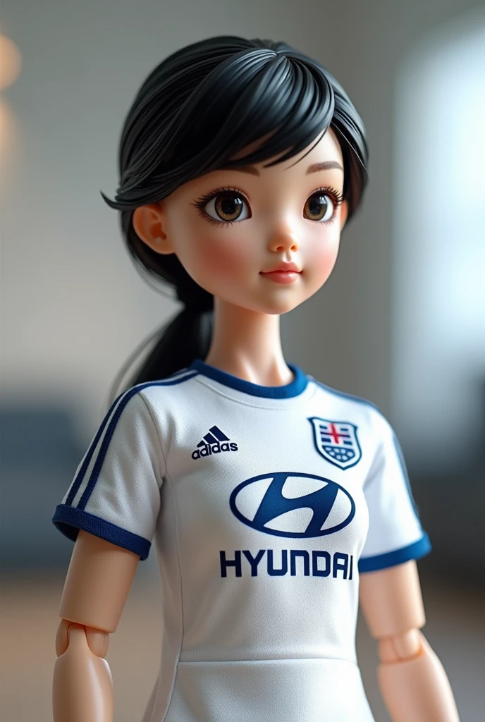 Doll with a customized Hyunda brand shirt