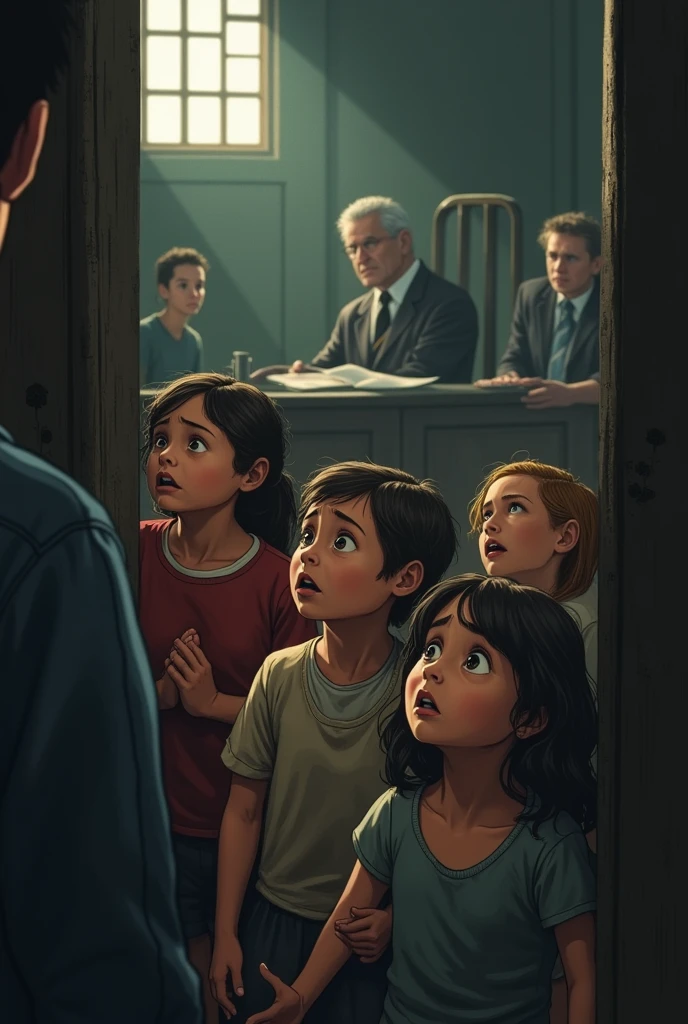 children reacting to life sentence in the electric chair