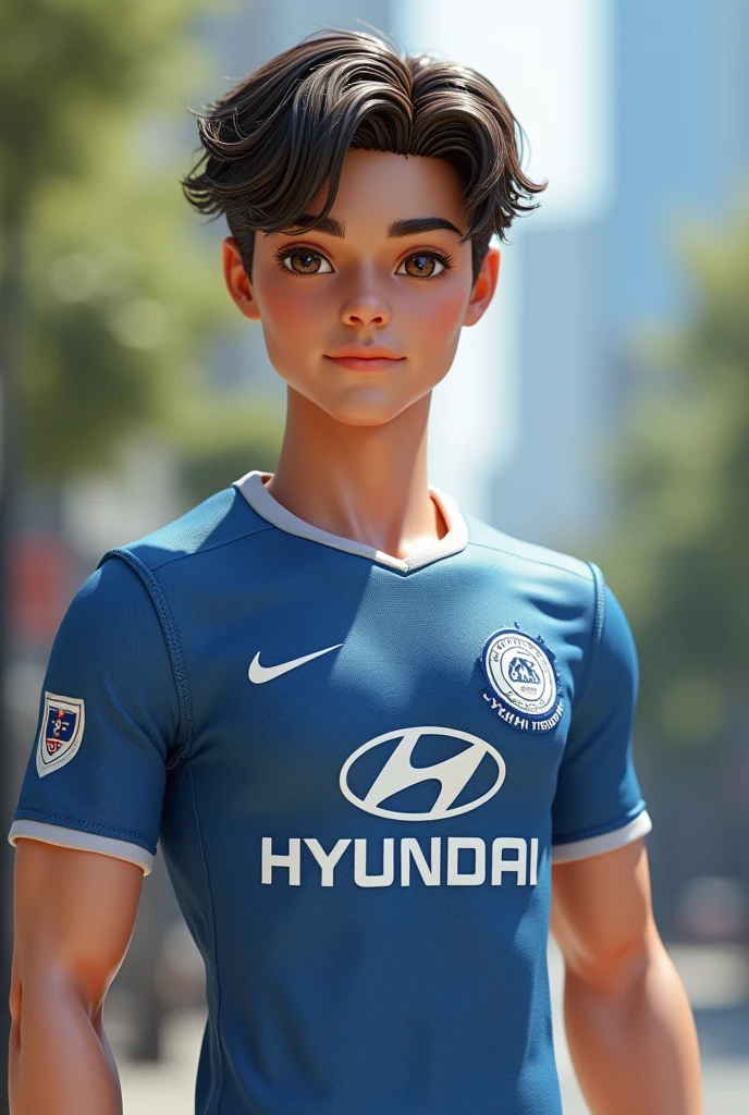 20 year old man doll with a personalized Hyunda brand shirt