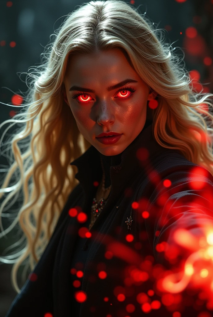 Harry Potter, Snape‘s Daughter, blonde hair, When using magic eyes glow red
