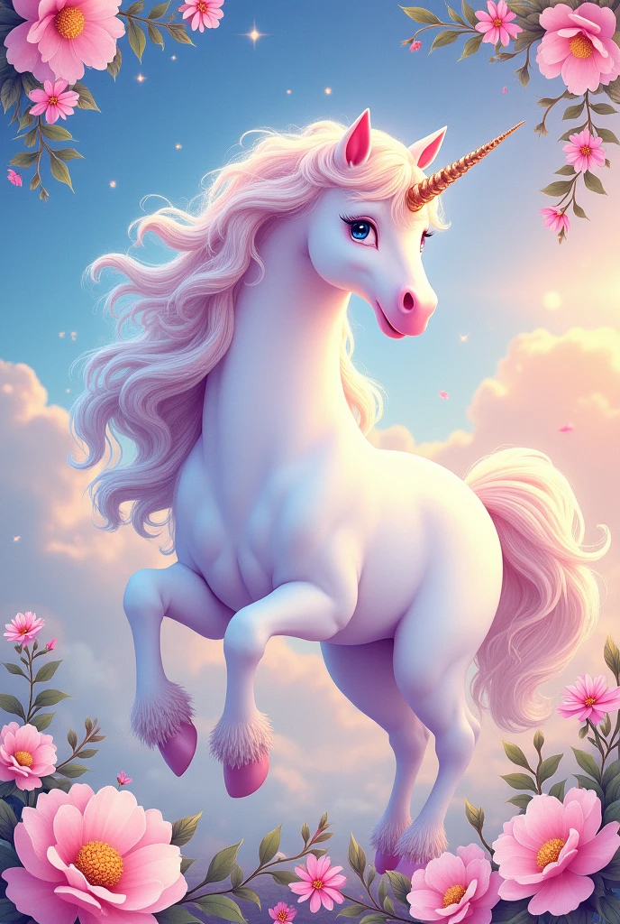 Unicorn stamp card with 6 stamps