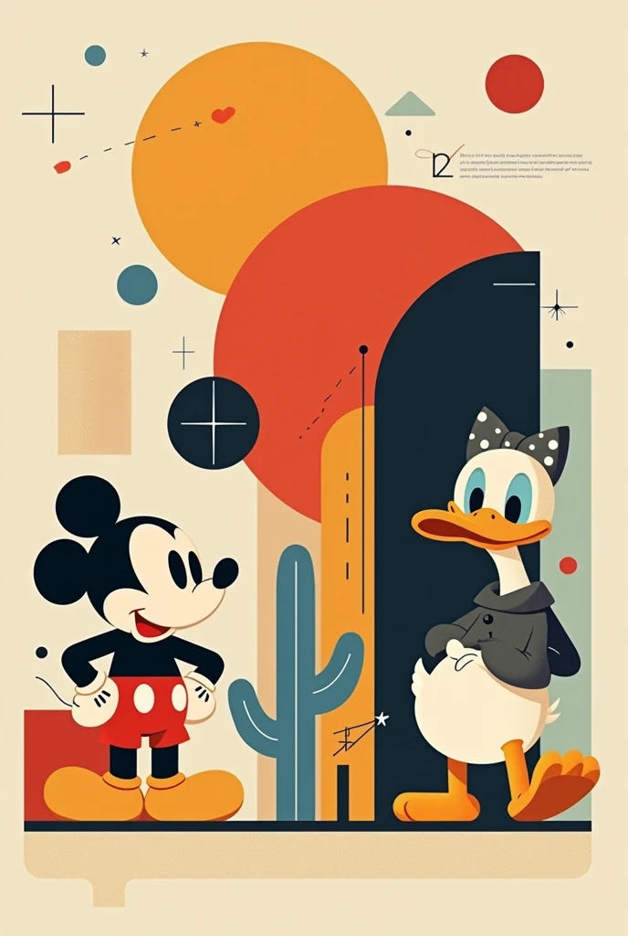Disney in Bauhaus technique 
