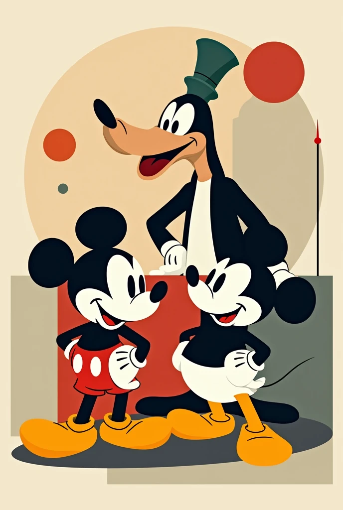 Disney marks in Bauhaus technique 
