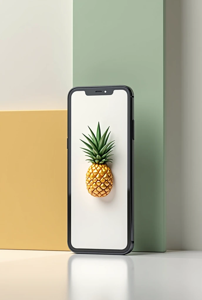 an iphone but its logo is a pineapple