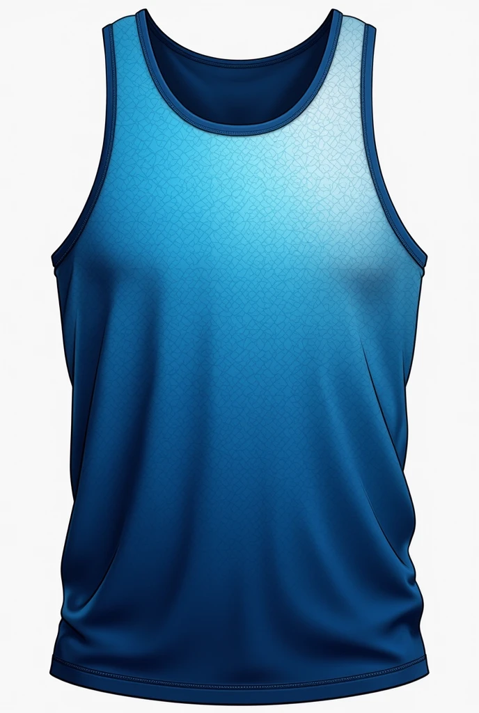 Men&#39;s blue honeycomb gradient tank top with front and back