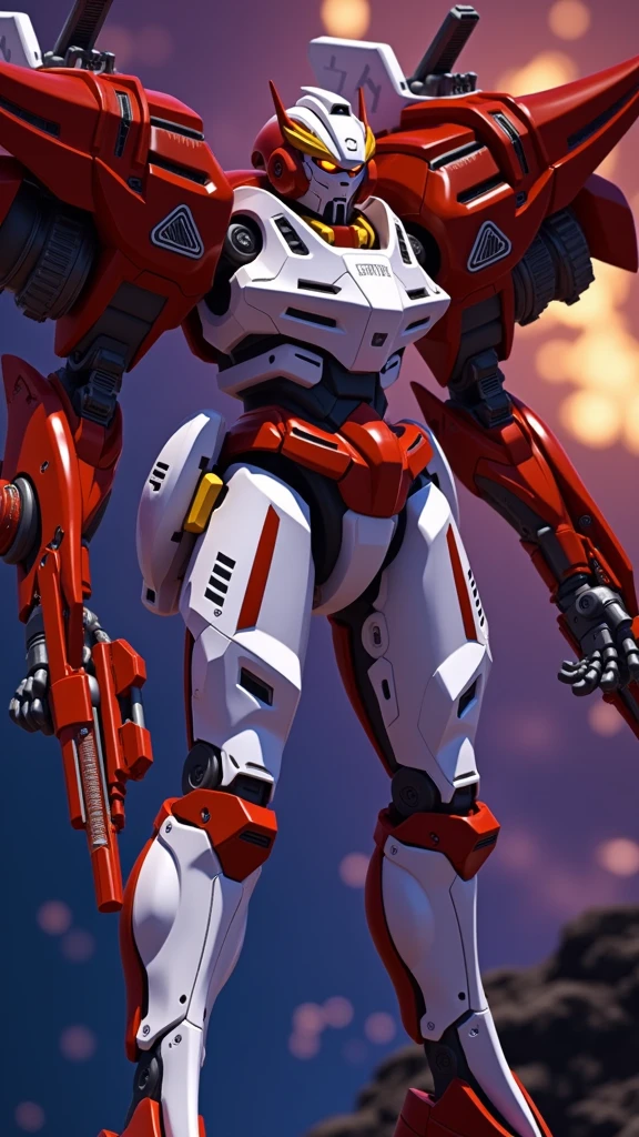 Mech, armored core, gundam. Extremely detaild, 8K, HDR, natural light, cinematic lighting, masterpiece-anatomy-perfect, Ultra HD, RAW photo, metallic, professional, ultra-fine painting, perfect body proportions, anatomically correct, uhd, real texture material, Anti-Aliasing, FKAA, TXAA, SSAO, Post Processing, Post Production, Tone Mapping, CGI, VFX, SFX, Hyper maximalist, Volumetric, ultra photorealultra-detailed intricate details.