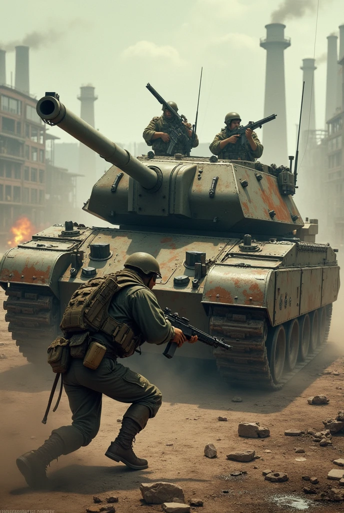 Soldiers walking down the street with tanks, Warhammer, Military mutiny