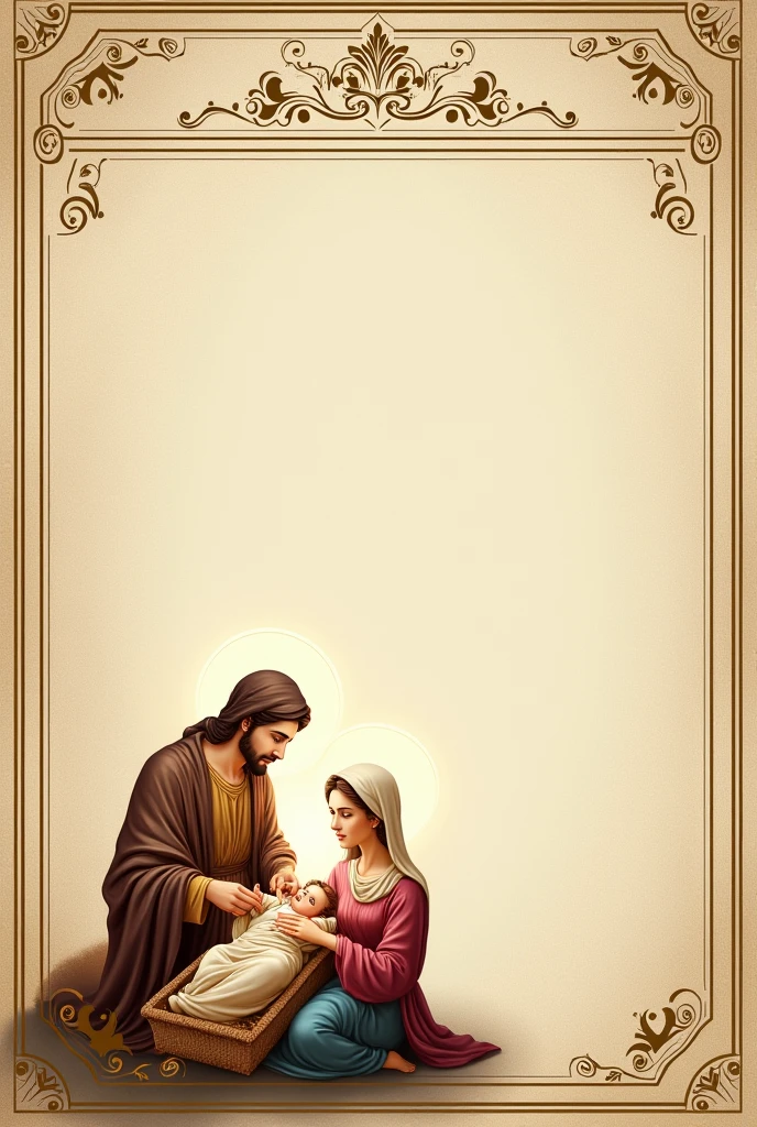 ticket sheet with the image of the holy family at the bottom