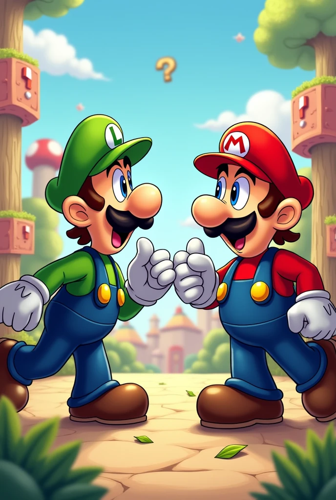 Luigi bros making fun of a person