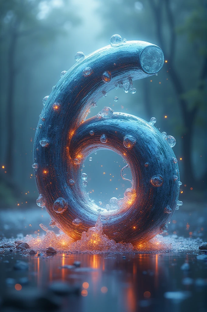 Create an image and animate it with the number 6th