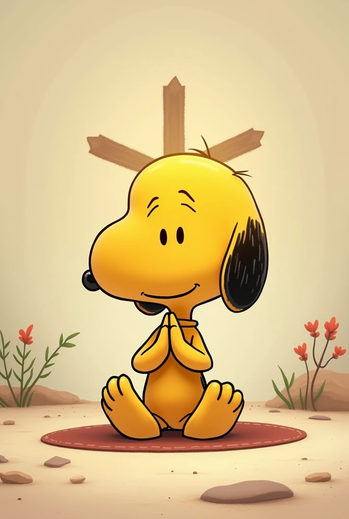 Drawing of Snoopy reading a book