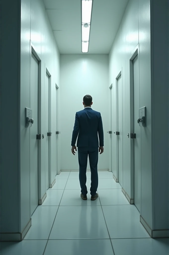 A  is going to the toilet
