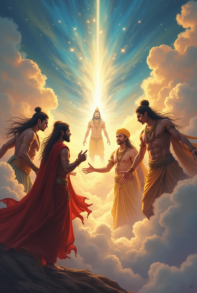 One day Narad Muni was passing by and he saw Karma, Bhagya and Buddhi fighting with each other over something. So Narad Muni went to all three and asked what are you three fighting over. Then Karma, Bhagya and Buddhi said, O Narad Muni, now you decide who is the greatest among the three of us.