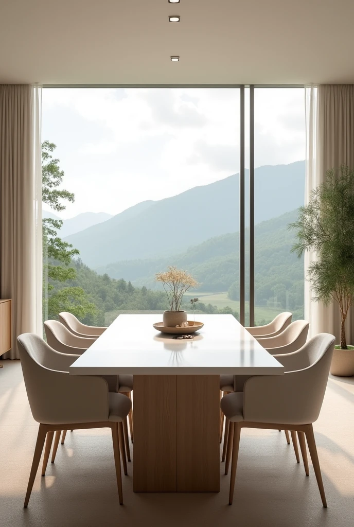 My ideal dinning room has a beautiful white table big enough for all of us, also the chairs are really comfortable or else we would be having trouble eating comfortably. As you noticed having space and being comfortable is key. Also I’d love eating in a place with a beautiful view of nature. 