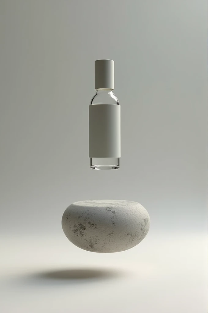 The modern design of the vial is livivitating in the air due to the magnet. Aesthetic matte design, with glass elements. in the form of a stone. 