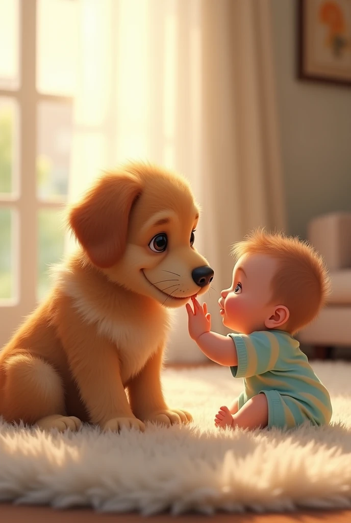 Dog and baby
