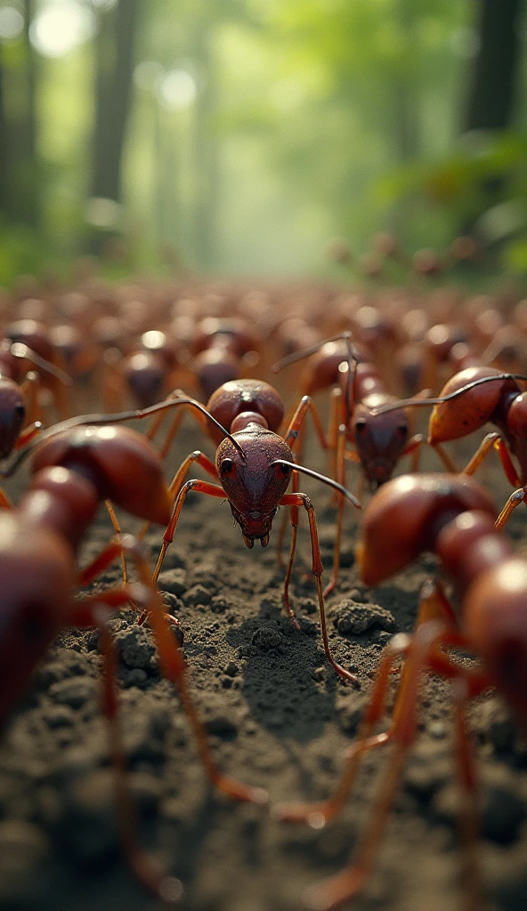 Certain ant species, such as army ants, are known for their aggressive hunting and raiding behaviors
