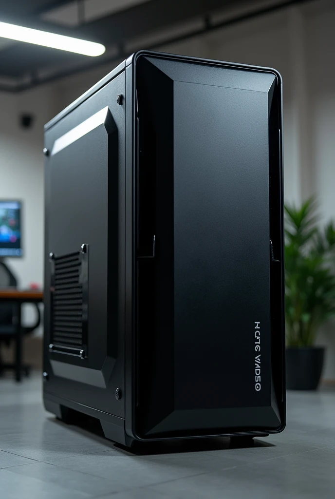 Create an image of a computer in the service with a black case and a GTX 3060 video card