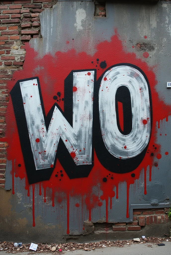 Make some Whore A graffiti of these letters but a little smudged