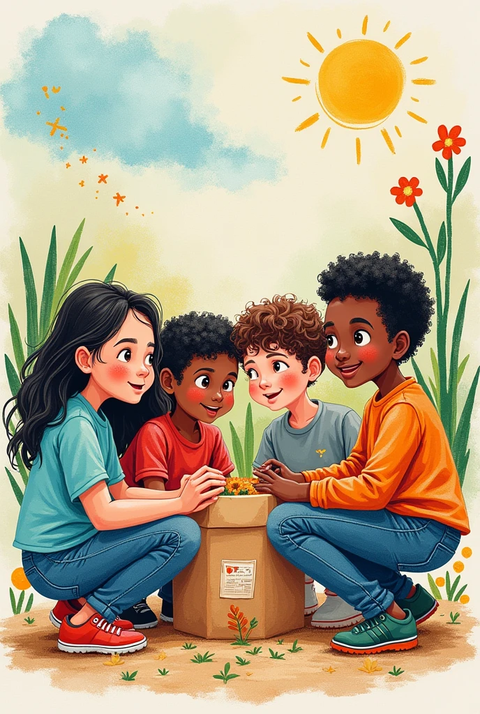 Character Building: Camaraderie, Accountability, and Responsibilities.
Please create 's artwork in the form of drawings or posters on an A4-sized sheet, following the theme. Art should look like child creation.