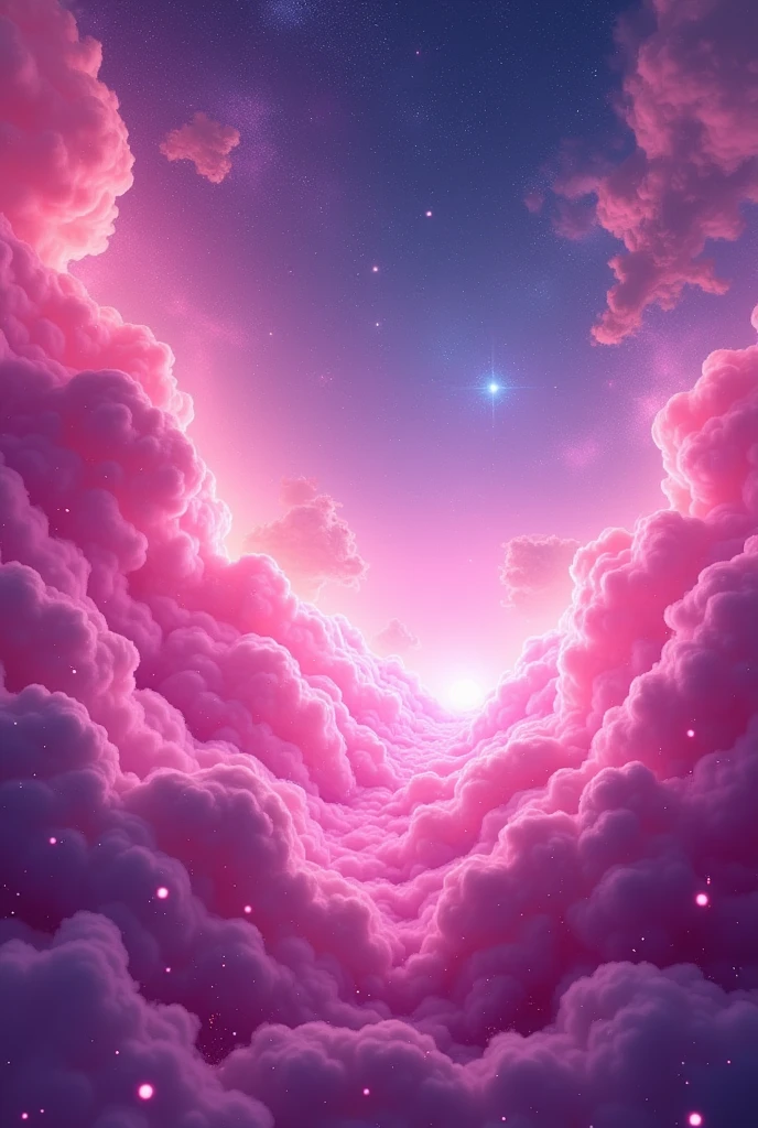 Magenta pink abstract galaxy background,
