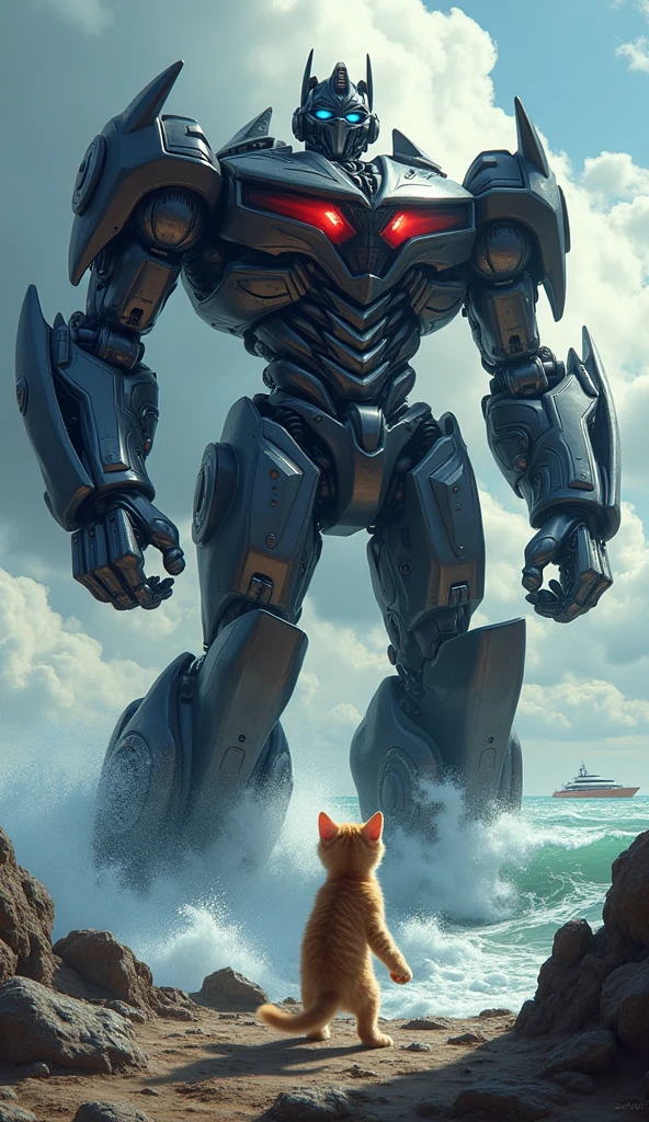Kitten catches Megatron、Big head、Harsh seas、yacht、