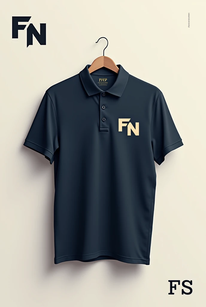 shirt logo ideas with the initials FN highlighted in the upper left corner