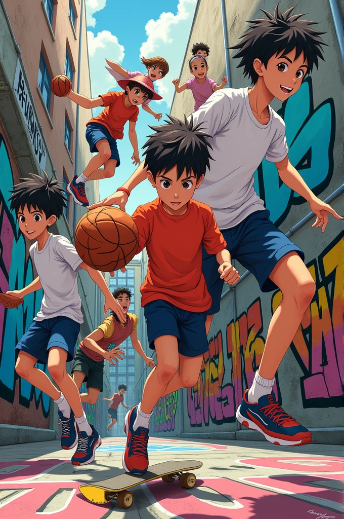 Deporte anime graffiti 