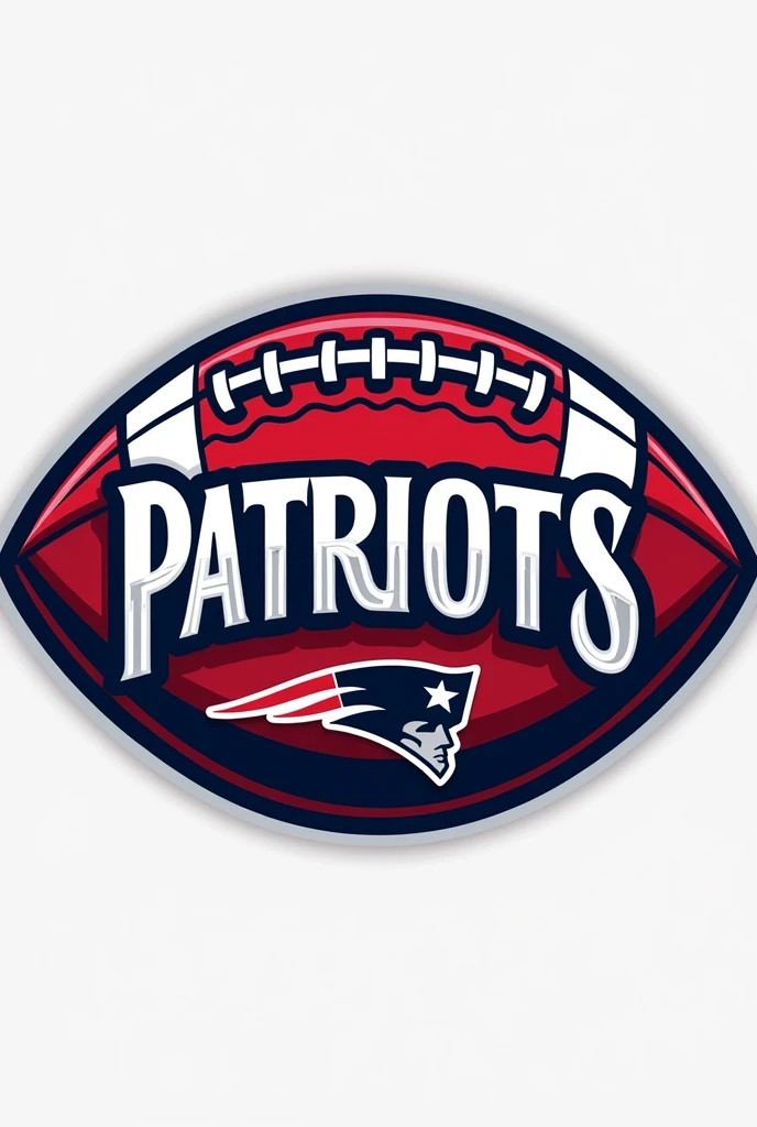Create an American football logo with the name Dione tean patriots with the oval ball design